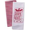 imageDII Christmas Tea Towels Decorative Kitchen Dish Towel Set 18x28 Pop Fizz Clink 2 PieceDear Santa