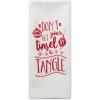 imageDII Christmas Tea Towels Decorative Kitchen Dish Towel Set 18x28 Pop Fizz Clink 2 PieceTinsel in a Tangle