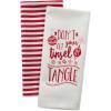 imageDII Christmas Tea Towels Decorative Kitchen Dish Towel Set 18x28 Pop Fizz Clink 2 PieceTinsel in a Tangle
