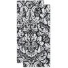imageDII Cotton Dish Towel Set Damask Print 18x28 Gray 2 CountBlack