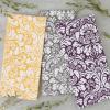 imageDII Cotton Dish Towel Set Damask Print 18x28 Gray 2 CountEggplant