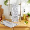 imageDII Cotton Dish Towel Set Damask Print 18x28 Gray 2 CountGray