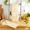 imageDII Cotton Dish Towel Set Damask Print 18x28 Gray 2 CountMustard