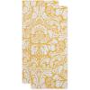 imageDII Cotton Dish Towel Set Damask Print 18x28 Gray 2 CountMustard