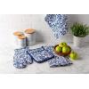 imageDII Cotton Dish Towel Set Damask Print 18x28 Gray 2 CountNautical Blue