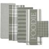 imageDII Everyday Collection Foodie Kitchen Set Dishtowel ampamp Dishcloth Nautical Blue 5 PieceArtichoke Green