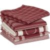 imageDII Everyday Collection Foodie Kitchen Set Dishtowel ampamp Dishcloth Nautical Blue 5 PieceBarn Red