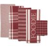 imageDII Everyday Collection Foodie Kitchen Set Dishtowel ampamp Dishcloth Nautical Blue 5 PieceBarn Red