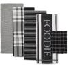 imageDII Everyday Collection Foodie Kitchen Set Dishtowel ampamp Dishcloth Nautical Blue 5 PieceBlack