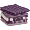 imageDII Everyday Collection Foodie Kitchen Set Dishtowel ampamp Dishcloth Nautical Blue 5 PieceEggplant