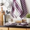 imageDII Everyday Collection Foodie Kitchen Set Dishtowel ampamp Dishcloth Nautical Blue 5 PieceEggplant