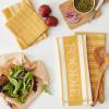 imageDII Everyday Collection Foodie Kitchen Set Dishtowel ampamp Dishcloth Nautical Blue 5 PieceHoney Gold