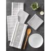 imageDII Everyday Collection Foodie Kitchen Set Dishtowel ampamp Dishcloth Nautical Blue 5 PieceLight Gray
