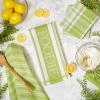 imageDII Everyday Collection Foodie Kitchen Set Dishtowel ampamp Dishcloth Nautical Blue 5 PieceLime
