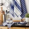 imageDII Everyday Collection Foodie Kitchen Set Dishtowel ampamp Dishcloth Nautical Blue 5 PieceNautical Blue