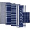 imageDII Everyday Collection Foodie Kitchen Set Dishtowel ampamp Dishcloth Nautical Blue 5 PieceNautical Blue
