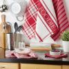 imageDII Everyday Collection Foodie Kitchen Set Dishtowel ampamp Dishcloth Nautical Blue 5 PieceRed