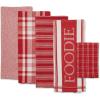 imageDII Everyday Collection Foodie Kitchen Set Dishtowel ampamp Dishcloth Nautical Blue 5 PieceRed