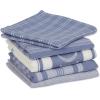 imageDII Everyday Collection Foodie Kitchen Set Dishtowel ampamp Dishcloth Nautical Blue 5 PieceStonewash Blue