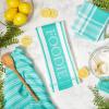 imageDII Everyday Collection Foodie Kitchen Set Dishtowel ampamp Dishcloth Nautical Blue 5 PieceTeal