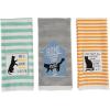 imageDII Everyday Pets Kitchen Collection Absorbent Dishtowel Set 18x28 Dog Print 3 CountCats Meow