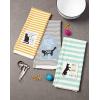 imageDII Everyday Pets Kitchen Collection Absorbent Dishtowel Set 18x28 Dog Print 3 CountCats Meow