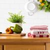 imageDII Farmhouse Basic Kitchen Collection Woven Dishtowel Set 18x28 Black 5 PieceBarn Red