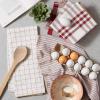 imageDII Farmhouse Basic Kitchen Collection Woven Dishtowel Set 18x28 Black 5 PieceBarn Red