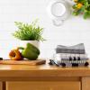 imageDII Farmhouse Basic Kitchen Collection Woven Dishtowel Set 18x28 Black 5 PieceBlack