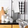 imageDII Farmhouse Basic Kitchen Collection Woven Dishtowel Set 18x28 Black 5 PieceBlack