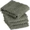 imageDII Luxury Barmop Collection Chevron Dishtowel Set Gray 16x19 4 PieceArtichoke Green