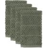 imageDII Luxury Barmop Collection Chevron Dishtowel Set Gray 16x19 4 PieceArtichoke Green