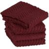 imageDII Luxury Barmop Collection Chevron Dishtowel Set Gray 16x19 4 PieceBarn Red