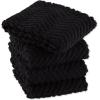 imageDII Luxury Barmop Collection Chevron Dishtowel Set Gray 16x19 4 PieceBlack