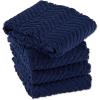 imageDII Luxury Barmop Collection Chevron Dishtowel Set Gray 16x19 4 PieceNautical Blue