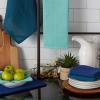 imageDII Recycled Cotton Kitchen Collection Dishtowel Set 18x26 Black 6 PieceAssorted Blues