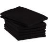 imageDII Recycled Cotton Kitchen Collection Dishtowel Set 18x26 Black 6 PieceBlack