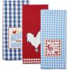 imageDII Rise and Shine Rooster Collection 100 Cotton Every Day Basic Dishtowel Set Rise and Shine 3 Piece CAMZ35808Rise and Shine