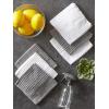 imageJampampM Home Fashions Cotton Ribbed Terry Dish Towels Ultra Absorbent Set of 4 16x26 GrayWhiteGray