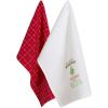 imageDII Christmas Tea Towels Decorative Kitchen Dish Towel Set 18x28 Pop Fizz Clink 2 PieceUnder the Mistletoe