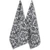 imageDII Cotton Dish Towel Set Damask Print 18x28 Gray 2 CountBlack