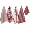 imageDII Everyday Collection Foodie Kitchen Set Dishtowel ampamp Dishcloth Nautical Blue 5 PieceBarn Red