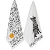 imageDII Everyday Pets Kitchen Collection Absorbent Dishtowel Set 18x28 Dog Print 3 CountDog Prints