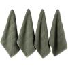 imageDII Luxury Barmop Collection Chevron Dishtowel Set Gray 16x19 4 PieceArtichoke Green