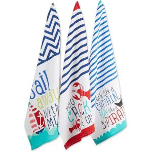 imageDII Anchors Away Collection Kitchen Dishtowel Set 18x28 Printed 2 PieceSailing
