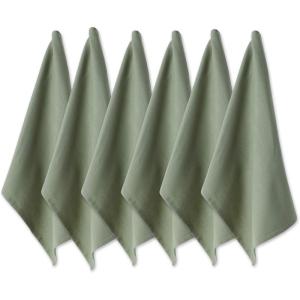 imageDII Basic Solid Dishtowel Collection Cotton Flat Woven Small Set 18x28 White 6 PieceArtichoke