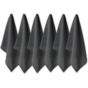 imageDII Basic Solid Dishtowel Collection Cotton Flat Woven Small Set 18x28 White 6 PieceMineral