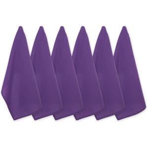 imageDII Basic Solid Dishtowel Collection Cotton Flat Woven Small Set 18x28 White 6 PieceNeon Purple