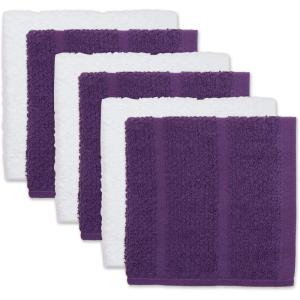 imageDII Basic Terry Collection Cotton Chef Dishcloth 12x12 Eggplant 6 PieceEggplant
