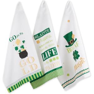 imageDII Celebrate St Patricks Day Kitchen Collection St Pattys Day Dishtowel SetSt Paddys Gold